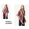 thumbnail image 3 of Women's Scarf Winter Thick Warm Super Soft Luxurious Feel Knit Large Plaid Scarf Unisex for Men and Women Oversized Wrap and Shawl White, 3 of 7