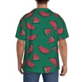 thumbnail image 7 of Goofa Watermelon Printed Men's Casual Short-sleeved Shirt,Lightweight Breathable Button-down,Summer Casual men's top,Versatile Fashion shirt-3X-Large, 7 of 7