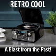 thumbnail image 2 of Tocadiscos Retro Bluetooth Victrola Negro con Centro Multimedia y Altavoces Integrados, 2 of 5