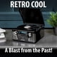 thumbnail image 2 of Tocadiscos Retro Bluetooth Victrola Negro con Centro Multimedia y Altavoces Integrados, 2 of 5