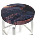 thumbnail image 3 of Lsque Fire Breathing Dragon Twilight Pattern Round Bar chair cushion covers Velvet Fabric Premium Comfort Protects from Scratches and Stains for 14-17 Inch Chair-13 inch, 3 of 7