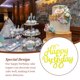 thumbnail image 3 of Wosthever 10 piezas de adornos para cupcakes, tarjeta de inserción de papel para bebé, cartel de feliz cumpleaños, decoración de postres para fiestas, Decoración del hogar Oro Wosthever HA062285-01B, 3 of 6
