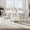 Antique White, variant on Ataucjin【only table】47 Inch Round Dining Table for 4-6 People, Circle Dinner Table with Wooden Cross Pedestal Base, Farmhouse Kitchen Furniture for Dining Room, Living Room, Kitchen