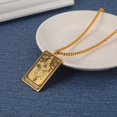 thumbnail image 6 of Skeleton Tarot Card Necklace Stainless Steel Amulet Marigold Tarot Card Major Arcana Necklaces for Women Men, 6 of 7
