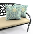 thumbnail image 3 of Jordan Manufacturing 16" x 16" Alonzo Fresco Blue and Green Medallion Square Outdoor Throw Pillow (2 Pack), 3 of 11