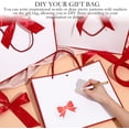 thumbnail image 3 of Bolsas de Regalo Silkfly 12 Pzs Blanco y Rojo 30x25x10 cm con Lazo, 3 of 7