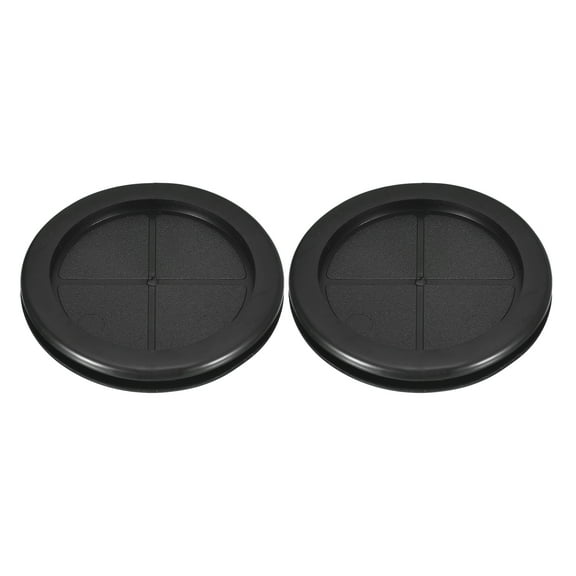Uxcell 2Pack Rubber Grommets 2-6/8" (70mm) Drill Hole, 2-1/4" (60mm) ID Double Sided Hole Plugs Ring Gasket, Black