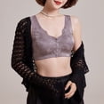thumbnail image 5 of Bra Front Closure, Hugcore Gathering and Adjusting Strapless Bra Underwear with Large Breasts Small Thin Breathable No Rings Breasts Anti Sagging Bra Bras for Elderly Women Purple M, 5 of 6