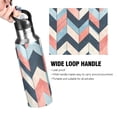 thumbnail image 4 of Yayeee 20oz Insulated Water Bottle Double Wall Stainless Steel with Flip Straw Lid, Pink Geometric, 4 of 7