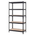 thumbnail image 3 of VEVOR Storage Shelves, 5-Tier Adjustable, 2000 lbs Capacity, Heavy Duty Garage Storage Shelving Unit, Metal Utility Rack Shelf, for Kitchen Pantry Basement Bathroom, 32.36" W x 16.34" D x 62.76" H, 3 of 9
