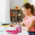 thumbnail image 3 of THERMOS FUNTAINER 10 Ounce Stainless Steel Vacuum Insulated Kids Food Jar with Folding Spoon, Pink, 3 of 8