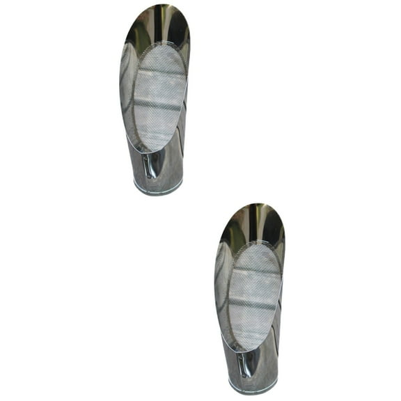 2 PCS Stainless Steel Bucket Sieve Sand Shovels Trench Silver
