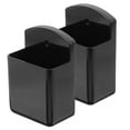 thumbnail image 4 of Wall Mounted Remote Controller Holder No Drilling Organizer for Storage Black ABS 2pcs, 4 of 9