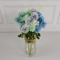 thumbnail image 3 of 1Pc Simulation Flower Delicate DIY 4 Heads Artificial Home Decor Fake Ball Chrysanthemum for Wedding Green Faux Silk Flowe, 3 of 8