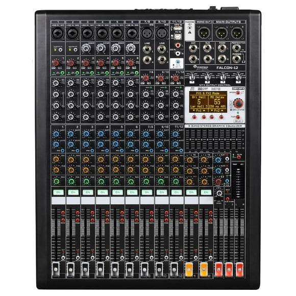 Mezcladora Pasiva SOUNDTRACK FALCON-12 USB Bluetooth 12 Ch EFX