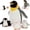 Black-Penguin, variant on Muiteiur 5Pcs Giraffe Stuffed Animal Set 22" Giraffe Plush Toy with 4 Babies