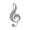 Sliver, variant on Mightlink Creative Musical Note Shape Women Brooch Shining Inlaid Pin Dress Suit Lapel Shawl Badge Coat Accessories