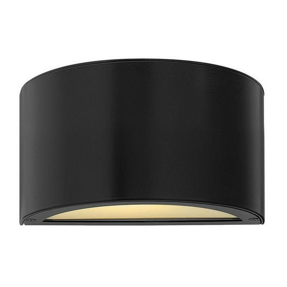 8W Led Small Outdoor Down Light Wall Lantern In Modern Style 9 Inches Wide By 5 Inches High-Satin Black Finish Hinkley Lighting 1661Sk