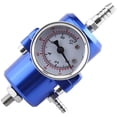 thumbnail image 4 of Regulador de presión de combustible, kit de manguera de manómetro del regulador de presión de combustible, manómetro ajustable de 0-140 psi (azul) Kuyhfg Sin marca, 4 of 5