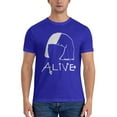 thumbnail image 3 of Just Tinge Men'S Alive Sia Fashion Hoodie Sweatshirt Men'S Basic Short Sleeve T-Shirt Blue X-Large, 3 of 5