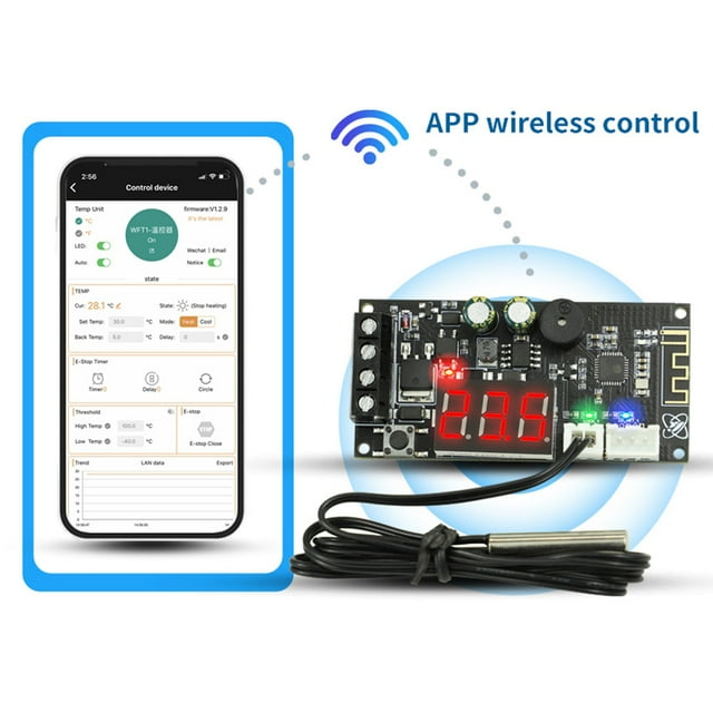 Thermostat, Application de Température Android et Ios Support Télécommande Wifi Température Application Support Android Android et Ios Support 15 Support 15 Cloud Fournitures Buzhi Température Télécommande Havou