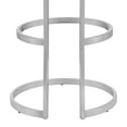thumbnail image 6 of Armen Living Indoor Valerie 30" Swivel Slate Gray Faux Leather and Silver Metal Bar Stool, 6 of 8