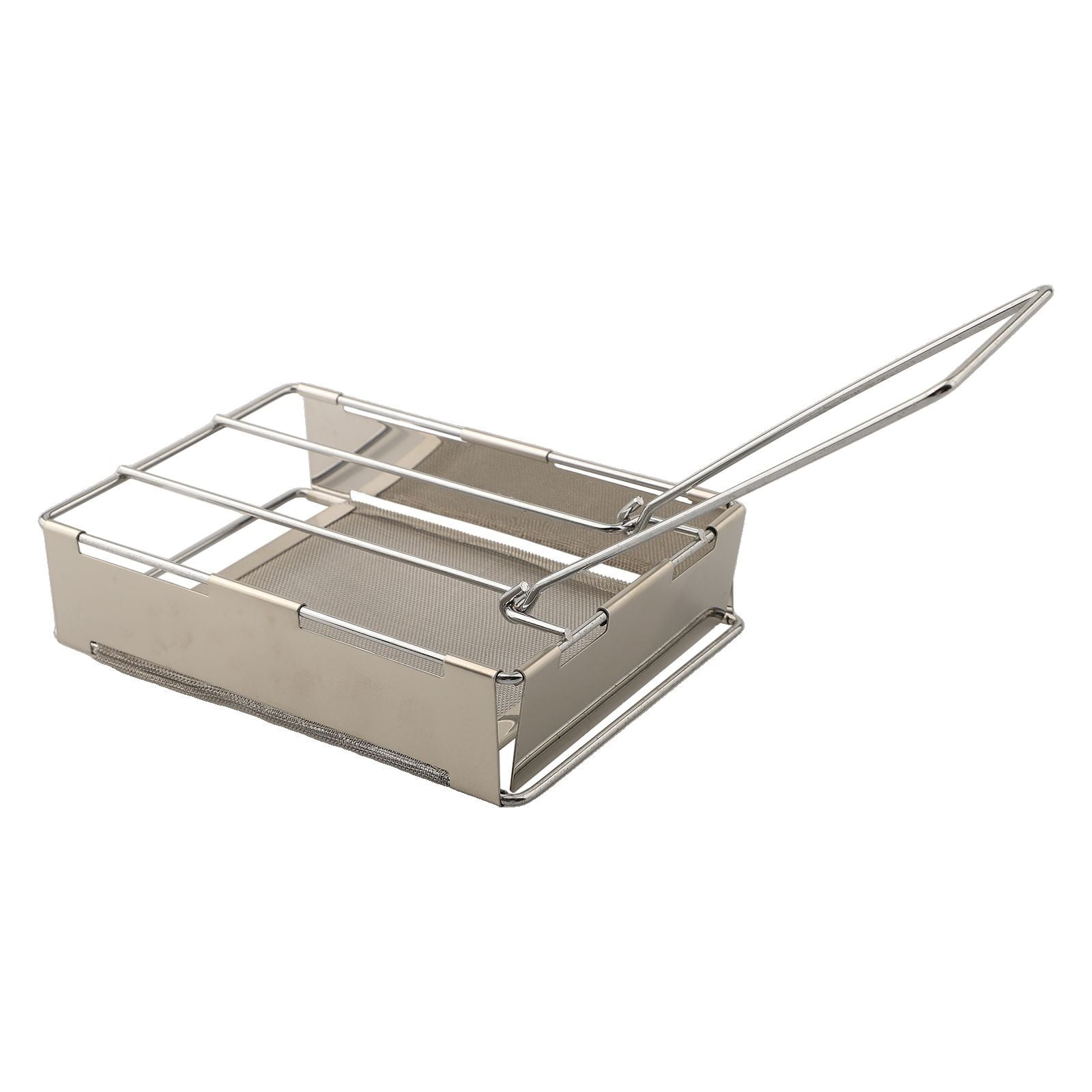Bgsha 1pc Bread Toaster Foldable Stainless Steel Toaster Plate Camping Bread Toaster Grill 28*11.3*5.2cm Stainless Steel Kitchen Parts