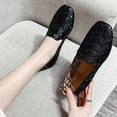 thumbnail image 2 of YHAJDS Closed Toe Flats for Women Solid Color Square Slip On Soft Loafers Casual Daily Work Shoes, 2 of 7