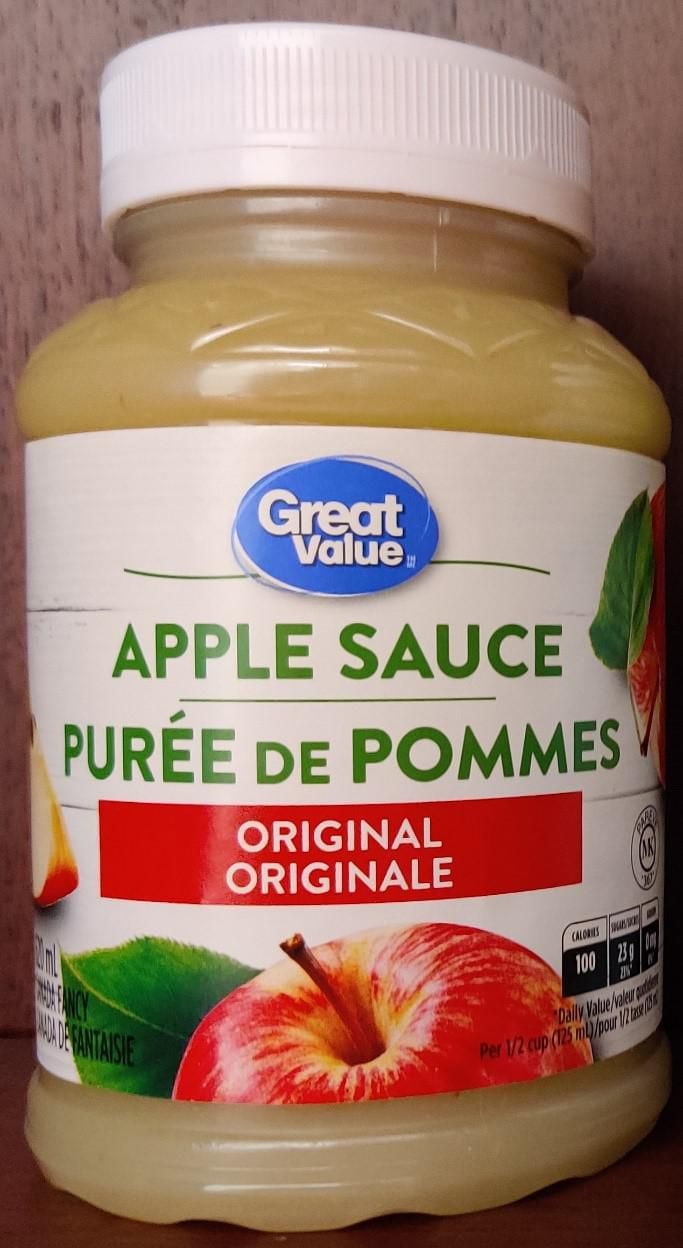 Great Value Purée de pommes originale 620 mL Purée de pommes sucrée de Great Value