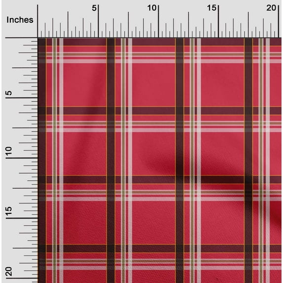oneOone Organic Cotton Poplin Twill Fabric Madras Check Fabric Prints By Yard 42 Inch Wide