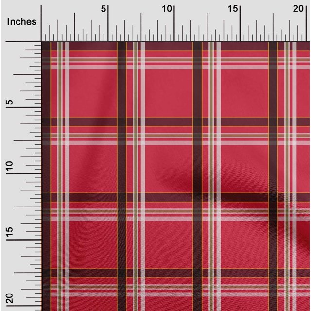 oneOone Silk Tabby Fabric Madras Check Print Fabric BTY 42 Inch Wide