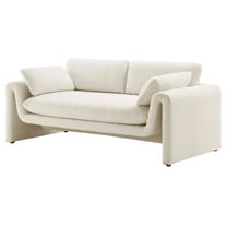 Sofa Couch, Ivory White, Fabric, Living Kitchen Cafe Bistro Hospitality Restaurant, Modern Contemporary HB34813