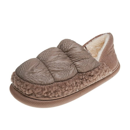

Mens Slippers Men Slippers Autumn And Winter Comfortable Fashion Solid Color Indoor Warm Flat Soft Non Slip Slippers for Men Chemical Fiber Coffee 43