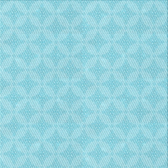 Ahgly Company Machine Washable Indoor Square Transitional Blue Diamond Blue Area Rugs, 4' Square