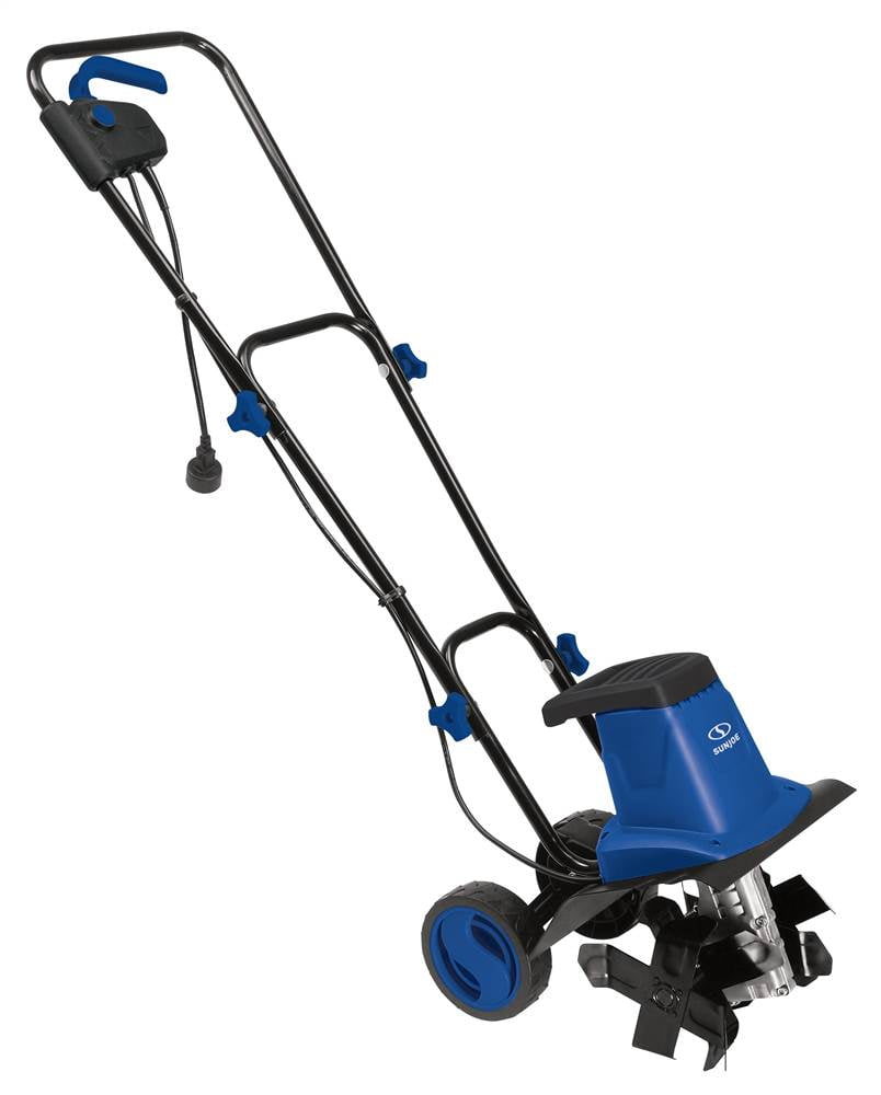 Electric Tiller and Cultivator in Blue