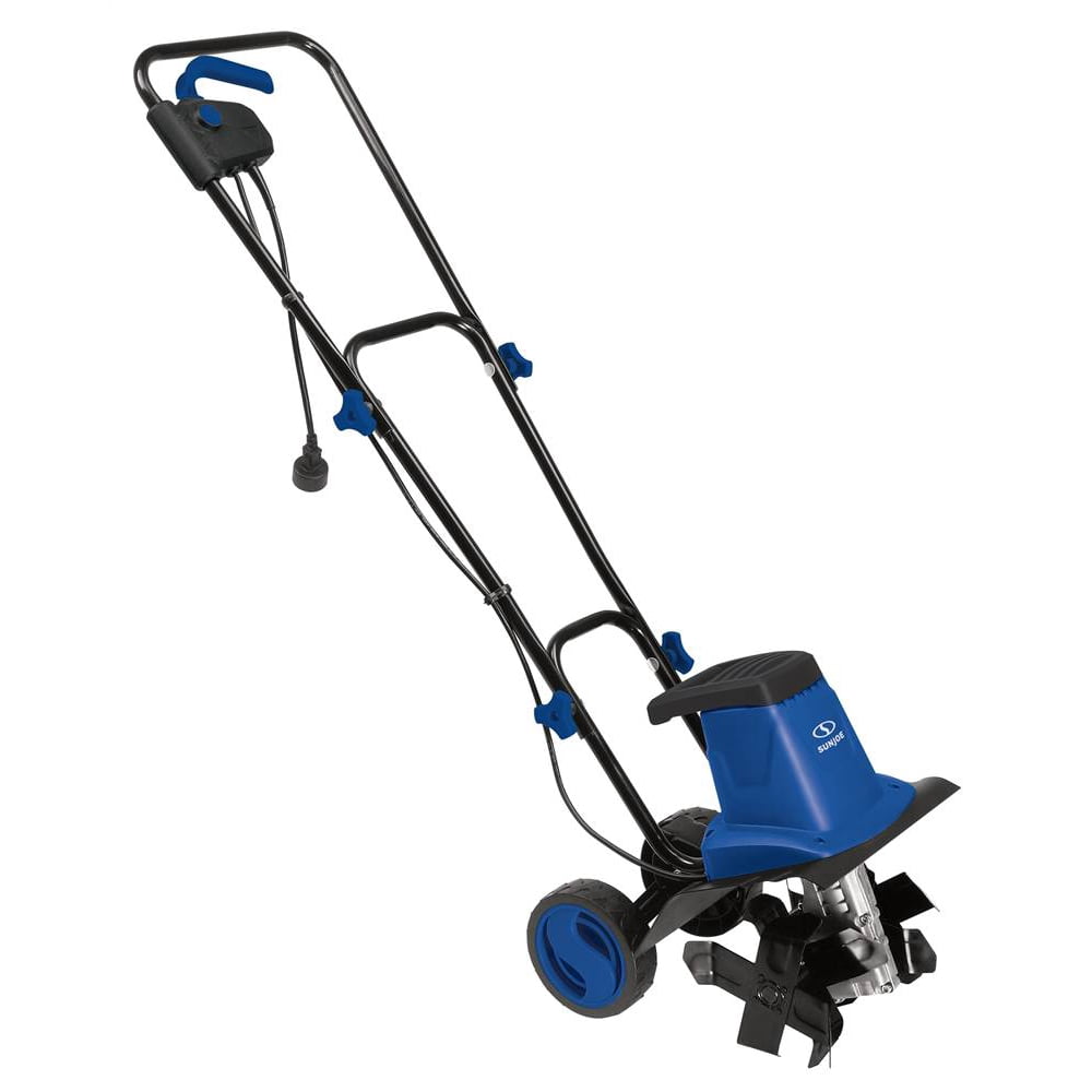 Electric Tiller and Cultivator in Blue