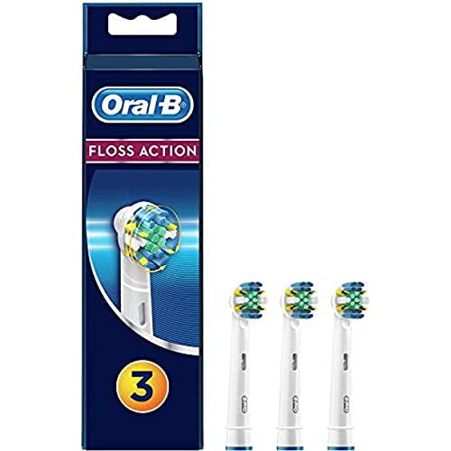 Oral B Floss Action Replacement Brush Heads Refill, 3Count, White
