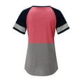 thumbnail image 5 of Povozer Womens Crewneck Tops Casual Printed Tops Short Sleeve T Shirt(Hot Pink,2XL), 5 of 5