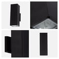 thumbnail image 5 of Aplique de pared para exteriores, IP44, color negro, 2 luces E27, 10W, 5 of 5