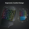 thumbnail image 2 of Womier One Handed Mini Gaming Keyboard, 35 Keys Keyboard Keypad,Wired RGB Backlit PC Mechanical Feeling Keyboard  for Gamer PS4 Xbox One PC, 2 of 8
