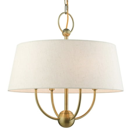 

Livex Lighting 49444 Cartwright 4 Light 18 Wide Drum Chandelier - Brass