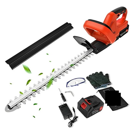 Cordless Hedge Trimmer 22 Inch 21V 500W Hedge Trimmer With Dual Action Blade 3/5" Electric Cut Capacity For Bush Lawn Garden ,2 IN 1 Trimmer & Edger