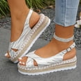 thumbnail image 3 of THDHVS Beach Sandals for Woman,Women's Fashion Casual Summer New Beach Fish Mouth Thick Bottom Sandals Beige 8, 3 of 6