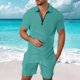 thumbnail image 1 of WILLBEST Pantalones Cortos para Hombre, Trajes para Uso Diario, Conjuntos Ajustados, Transpirables, para Primavera y Verano, Atuendo Elegante para Socializar, Combinación con Zapatos., 1 of 4