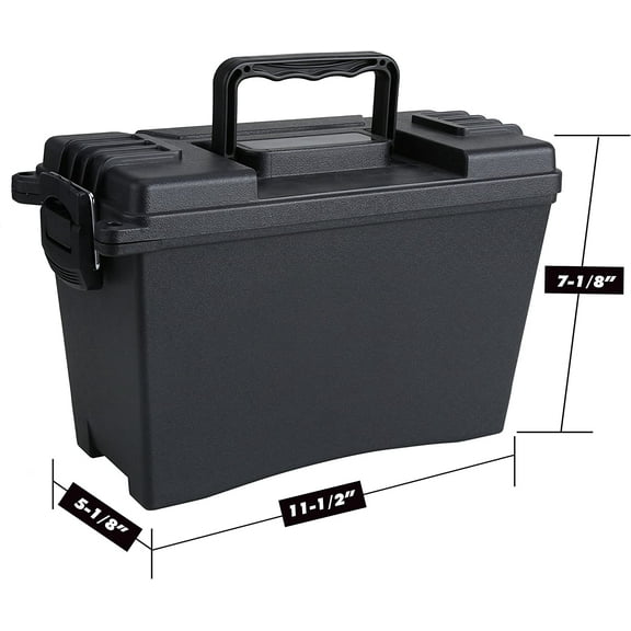 Plastic Field/Ammo Storage Box, Black, 84-404