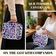 thumbnail image 5 of Xixirimido Bible Cover Case for Women Men Large Bible Cover with Handle Quilted Bible Carrying Case Bag Bible Study Supplies Accessories, Leopard Cheetah Print, 5 of 7