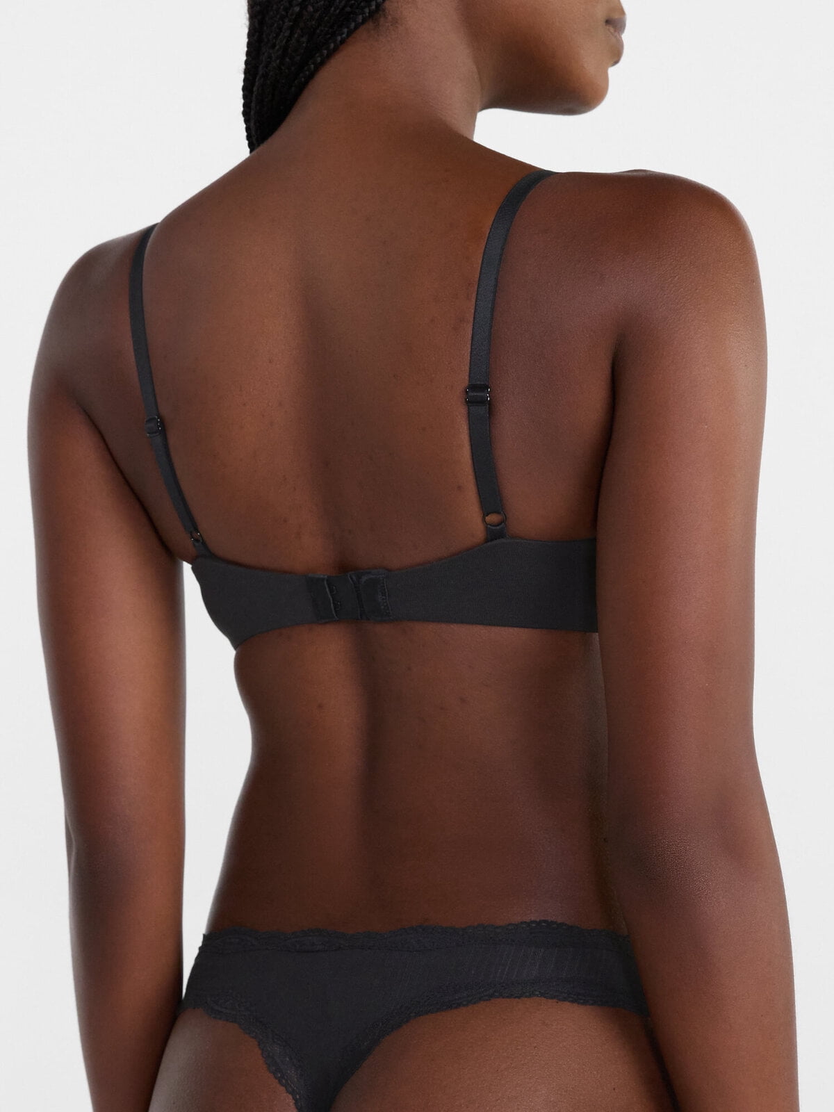 Joyspun Women's Modal Thong Panties with Lace, 3-Pack, Sizes XS-XXXL