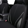 thumbnail image 3 of Flying Banner Car Seat Covers Front Rear Full Set Protectors Auto Interior Car Accessories Rear Bench Split 40/60 50/50 60/40 Piping Sporty Gray Black, 3 of 6