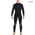 thumbnail image 3 of Greeniant Traje de buceo de 3 mm Buena elasticidad Cierre de cremallera Transpirable Trajes de baño cómodos Protector solar fuerte Traje de Deportes acuáticos Hombres Negro XXL, 3 of 6