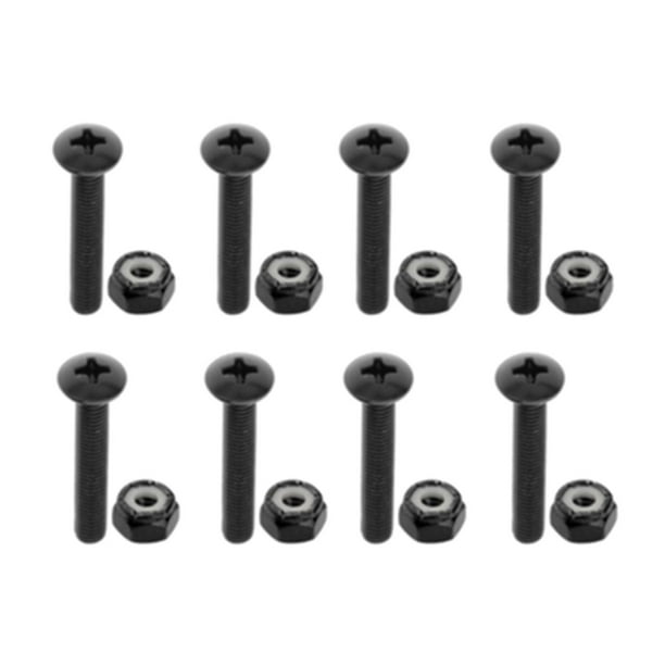 Reemplazo del hardware de montaje del monopatín Longboard Tornillos Accesorios Black_35mm_8pcs shamjiam tornillos para patineta